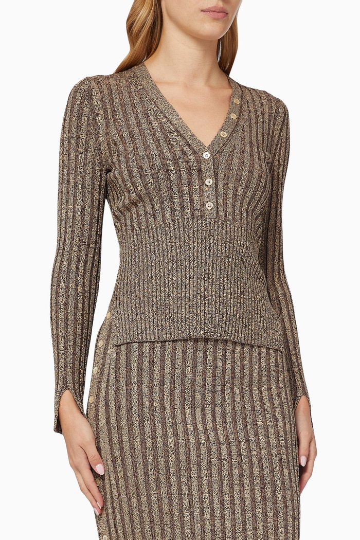 

Autumn Sweater in Rib Knit, Brown
