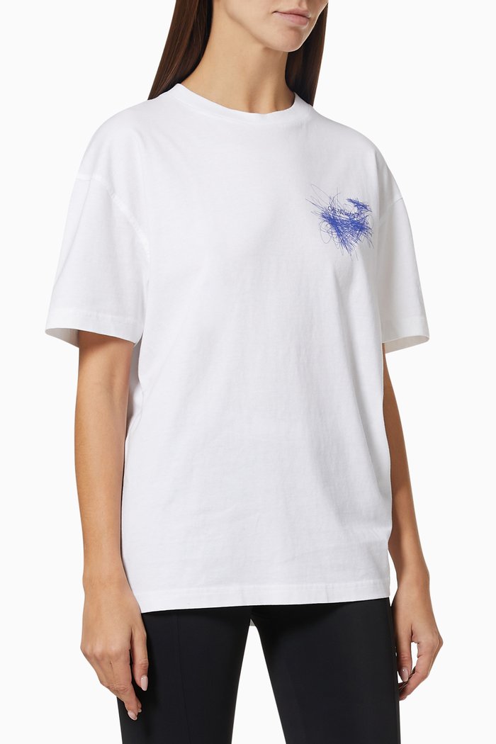 

Pen Arrows T-shirt in Cotton Jersey, White