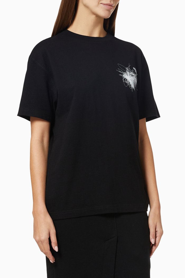

Pen Arrows T-shirt in Cotton Jersey, Black