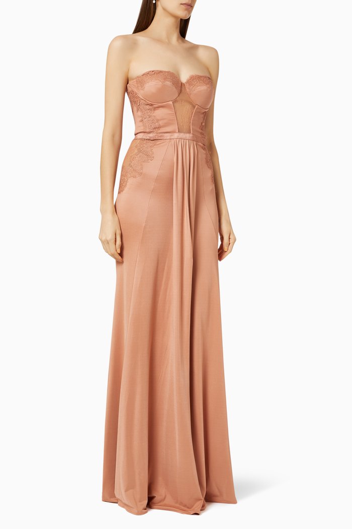 

Red Carpet Dress in Lurex Jersey, Rose gold