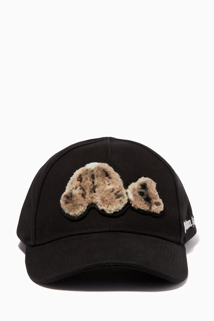 

Sprayed Bear Cap in Cotton, Black