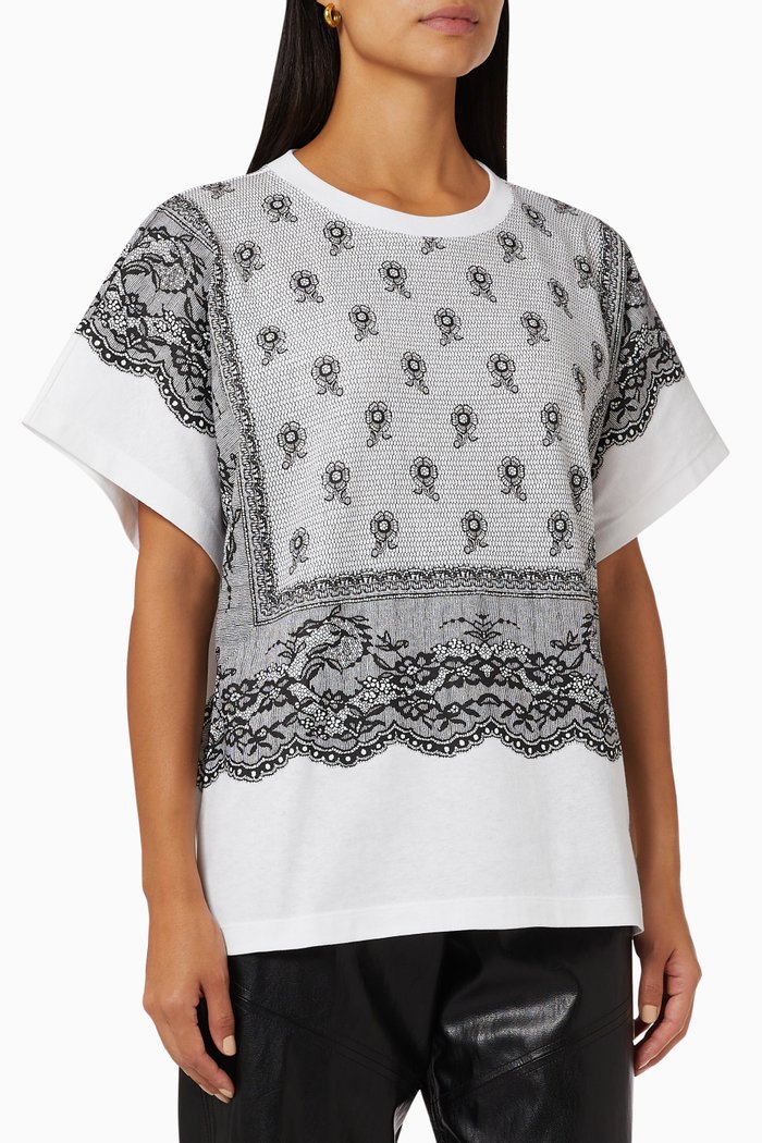 

Bandana Print T-shirt in Jersey, White