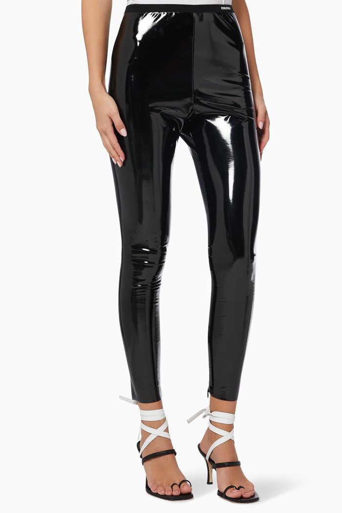 

Pants in Vinyl Jersey, Black