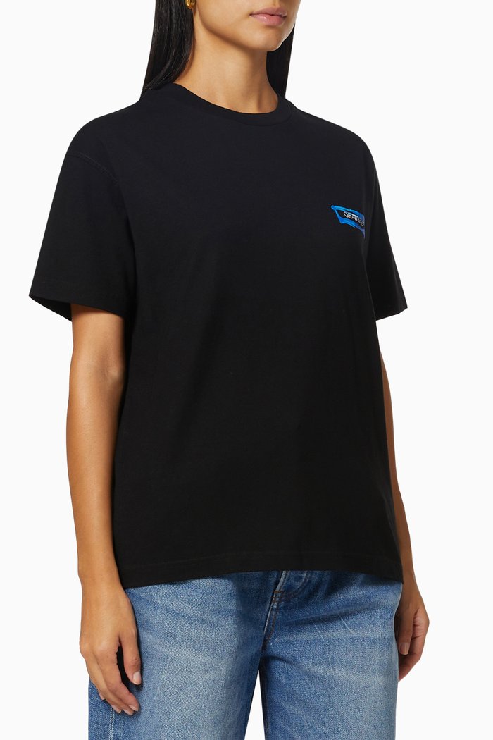 Painted Arrows T-shirt in Cotton Jersey, Black