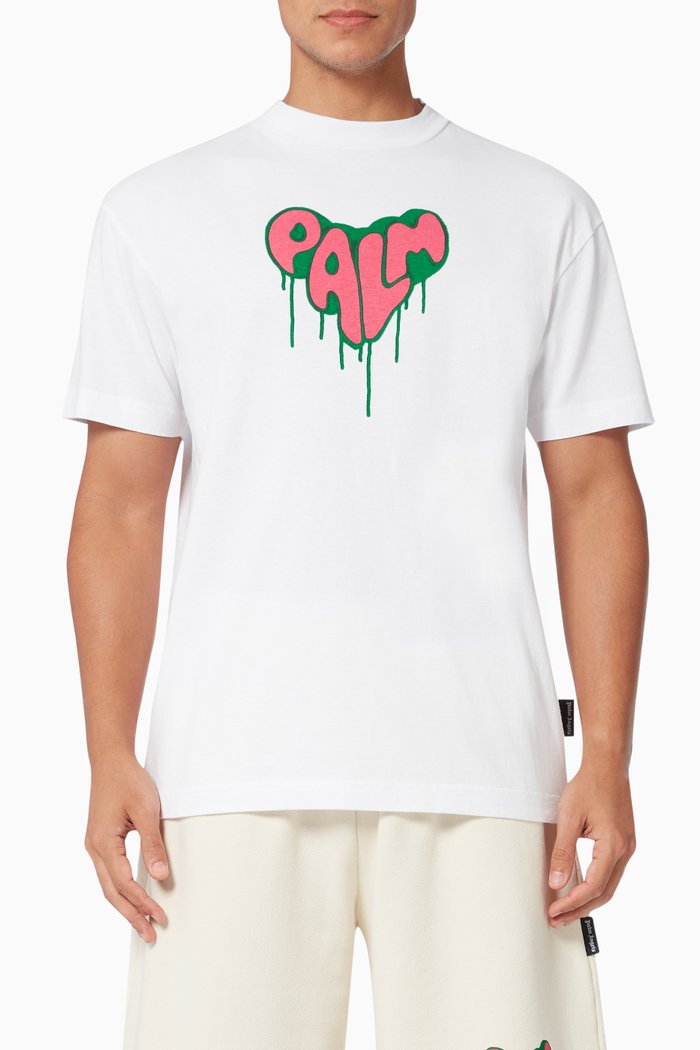 

Spray Heart T-shirt in Cotton Jersey, White