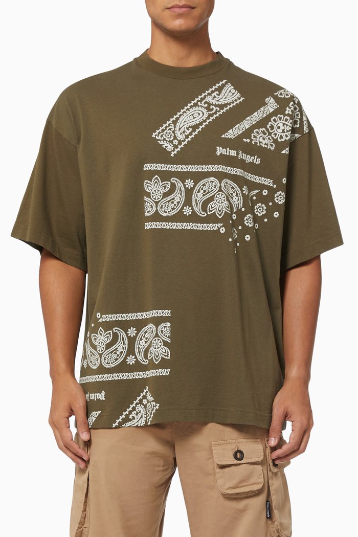 

Bandana Oversized T-shirt in Cotton Jersey, Grey