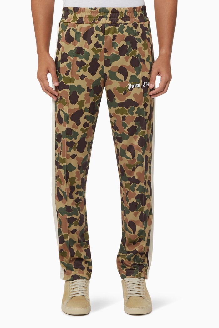

Camo Track Pants in Technical Fabric, Brown