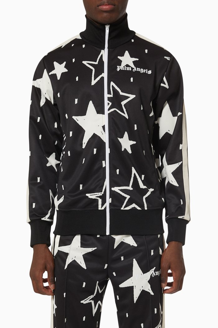 

Night Sky Track Jacket in Technical Fabric, Black