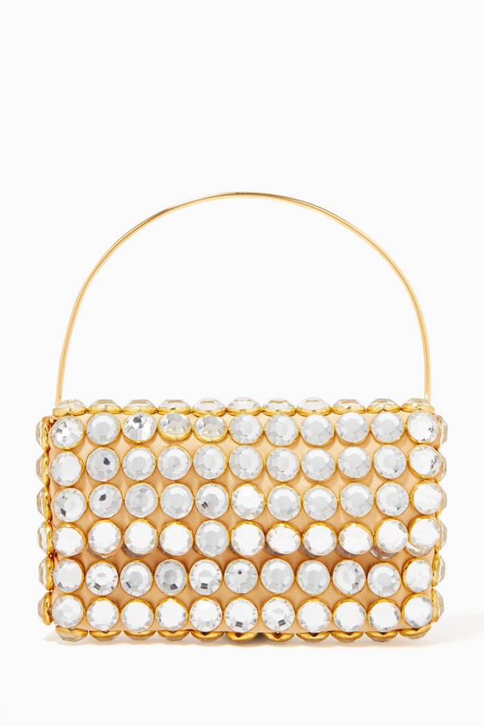 

La Pirouette Handbag in Brass, White