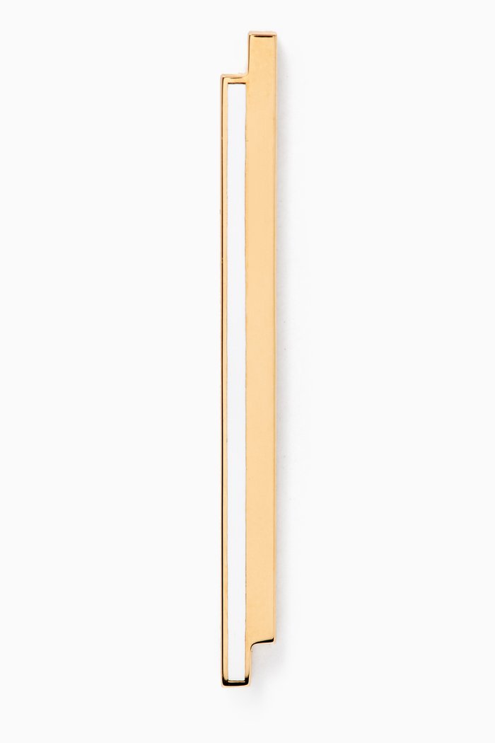 

Lines Single Enamel Earring in 18kt Yellow Gold