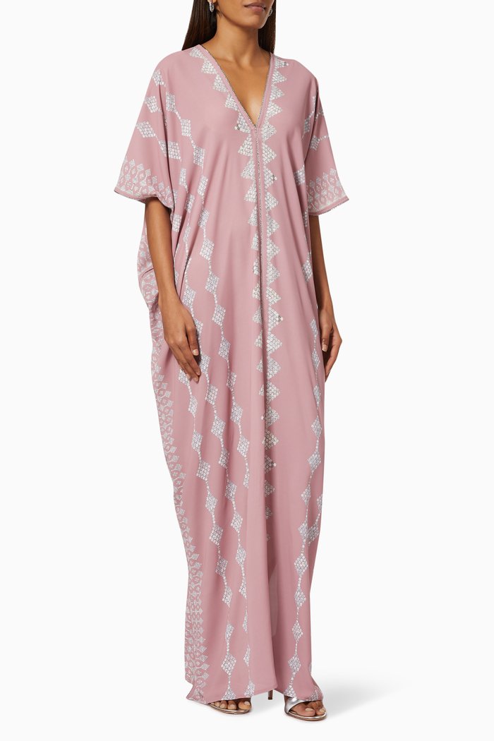

Khous Kaftan in Soft Crepe, Pink