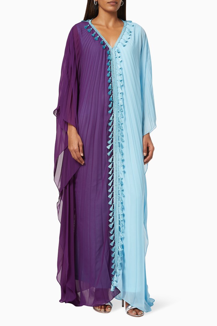Summer Wave Kaftan in Chiffon, Multicolour