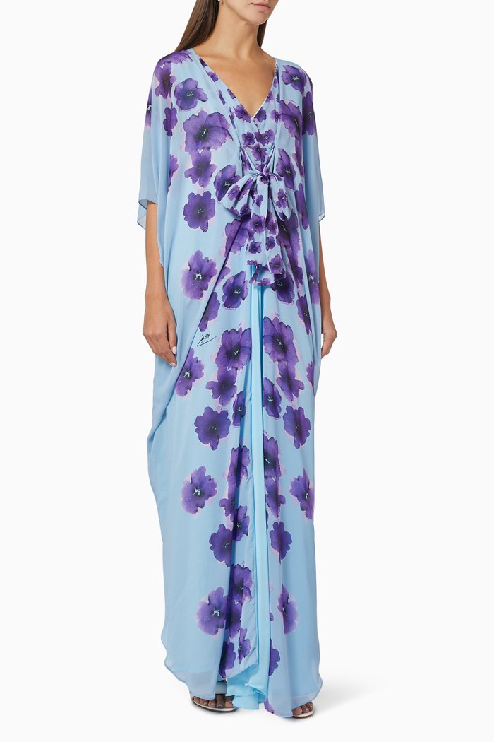 

Bu-tera Flow Kimono in Chiffon, Blue