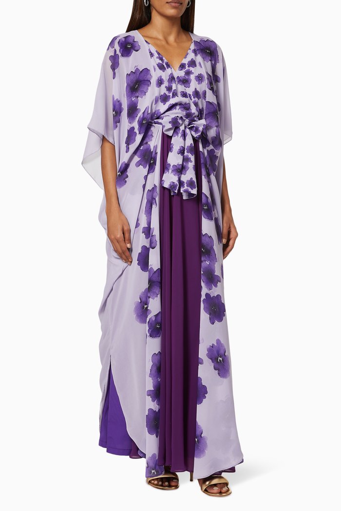 

Bu-tera Flow Kimono in Chiffon, Purple