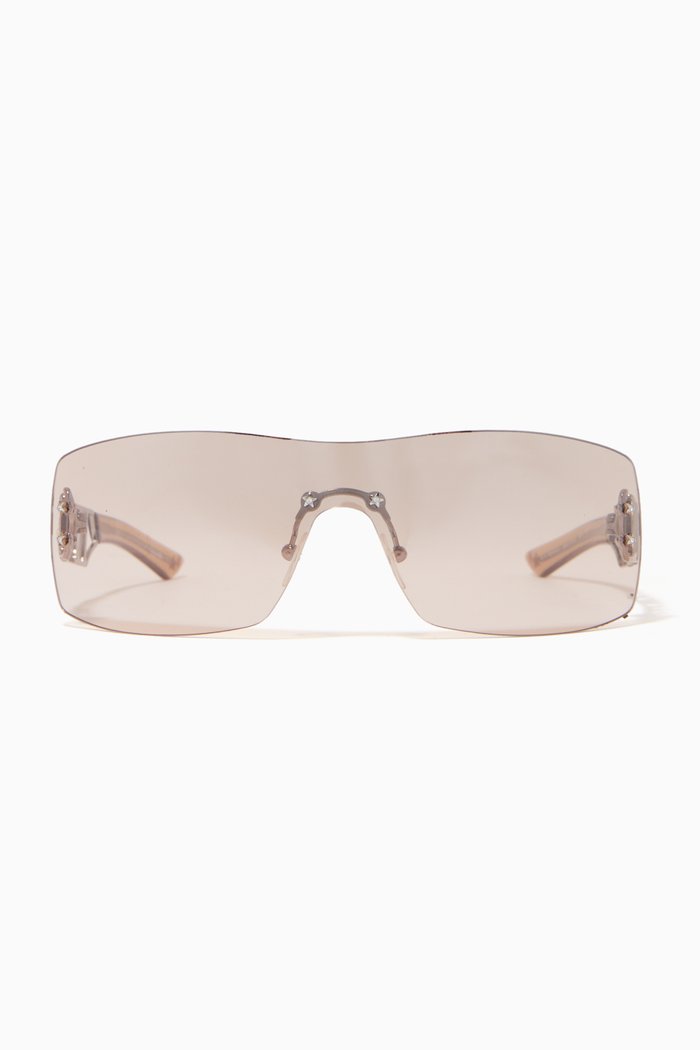 

Diorlywood Rectangle Gradient Sunglasses, Neutral