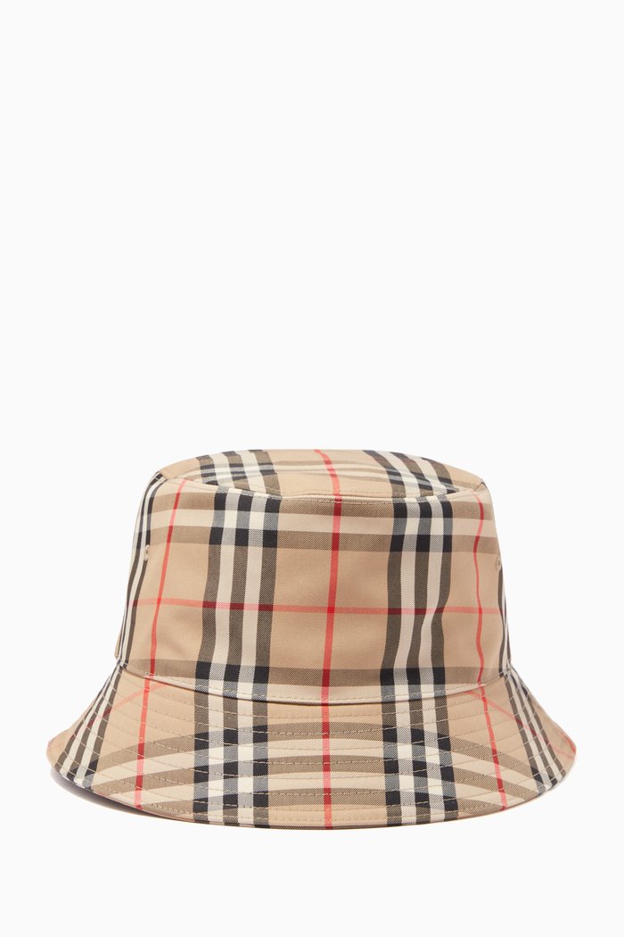 

Bucket Hat in Vintage Check Cotton Blend, Multicolour