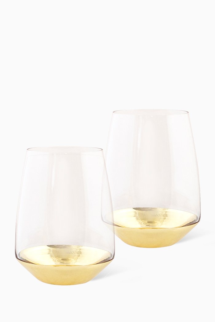 

Estelle Crystalline Tumblers, Set of 2, Gold