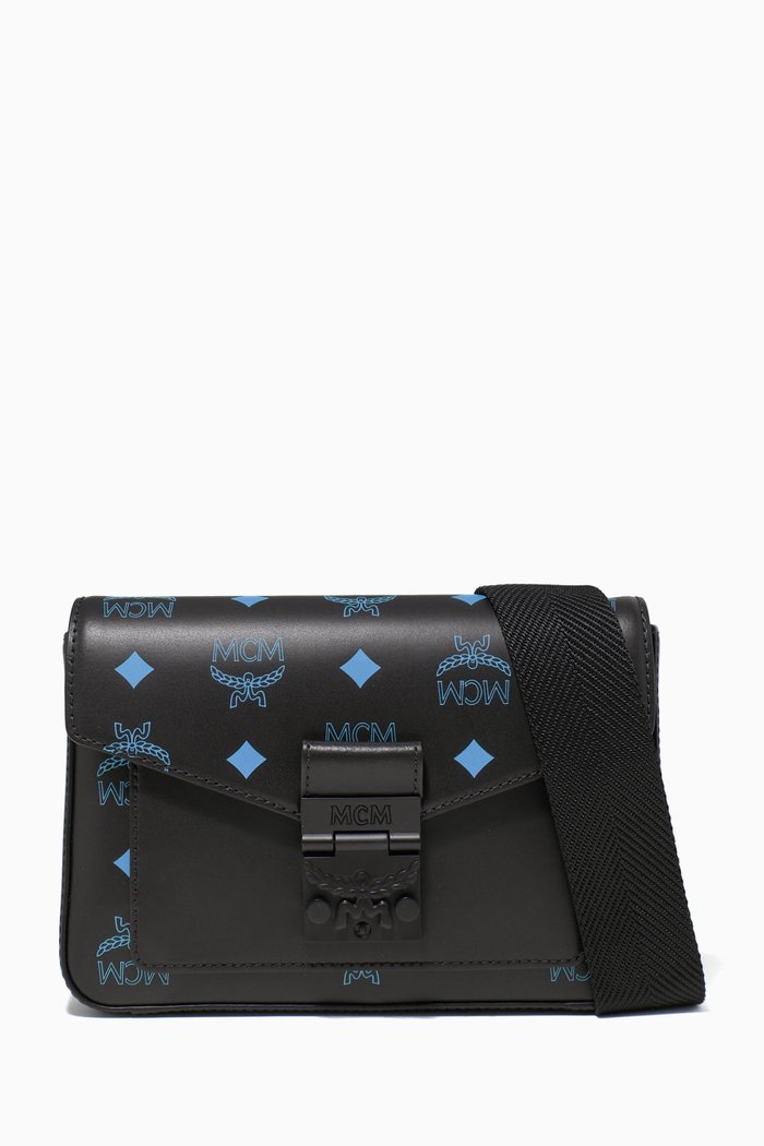 

Small Millie Crossbody in Color Splash Logo Leather, Blue
