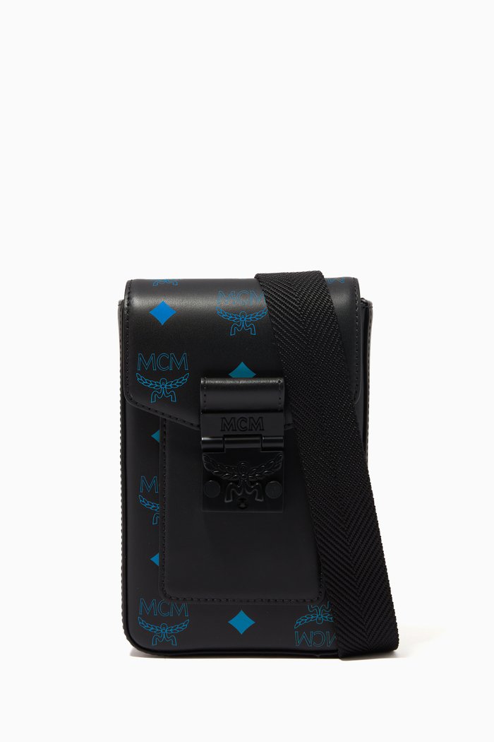 

Mini N/S Crossbody in Color Splash Logo Leather, Blue