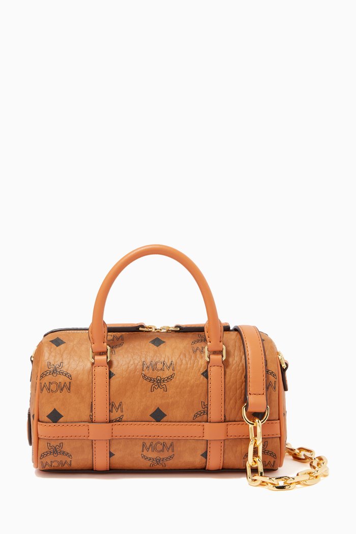 

Mini Boston Bag in Visetos Original, Brown
