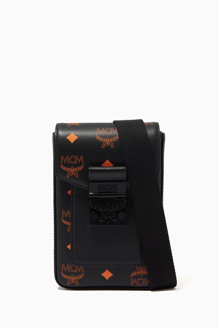 

Mini N/S Crossbody in Color Splash Logo Leather, Orange