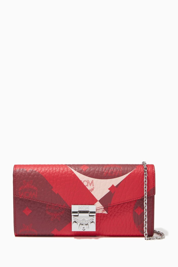 

Large Patricia Crossbody Wallet in Wave Visetos, Pink