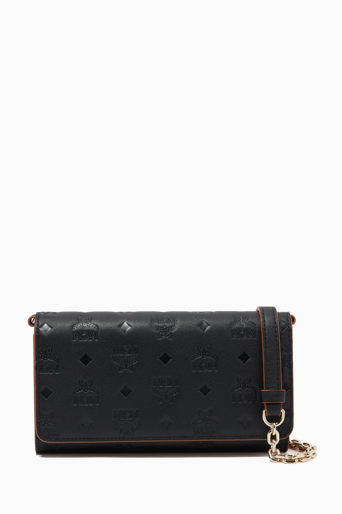 

Klara Multifunction Phone Wallet in Monogram Leather, Black