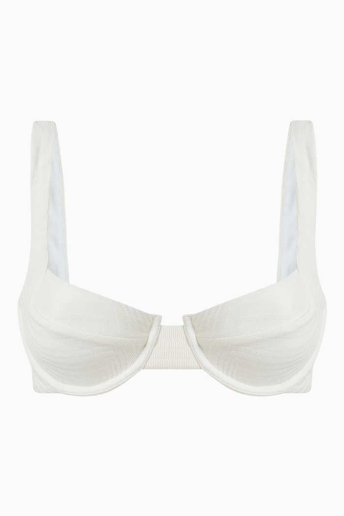 

Casanova Bikini Top in Textured Lycra, Neutral