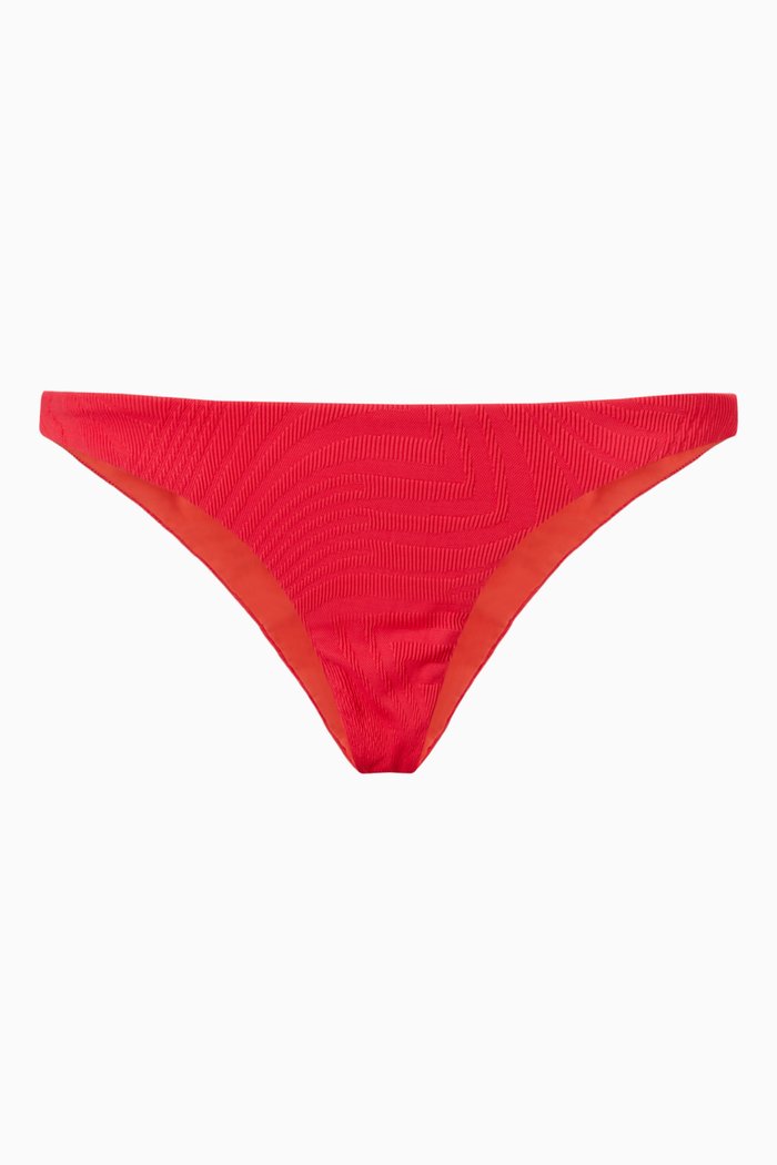 

Marlon Bikini Bottoms in Textured Lycra, Pink