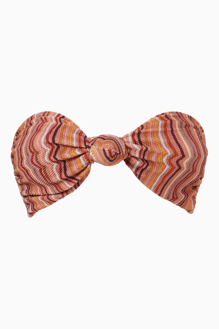 

Hunter Bikini Top in Textured Lycra, Multicolour