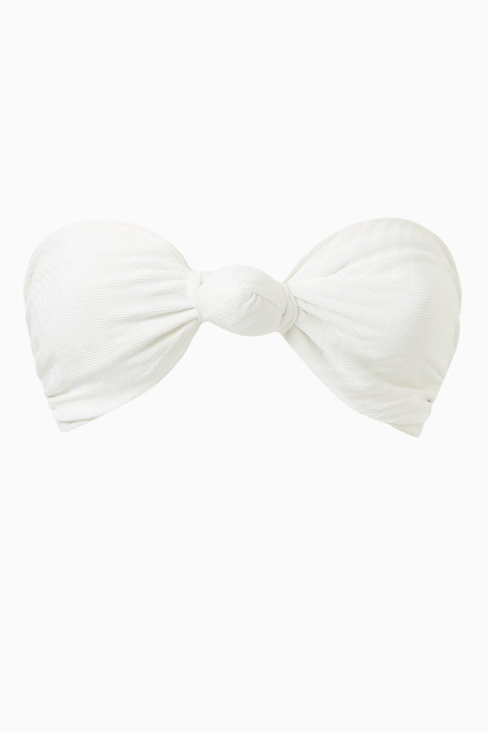 

Hunter Bikini Top in Textured Lycra, Neutral