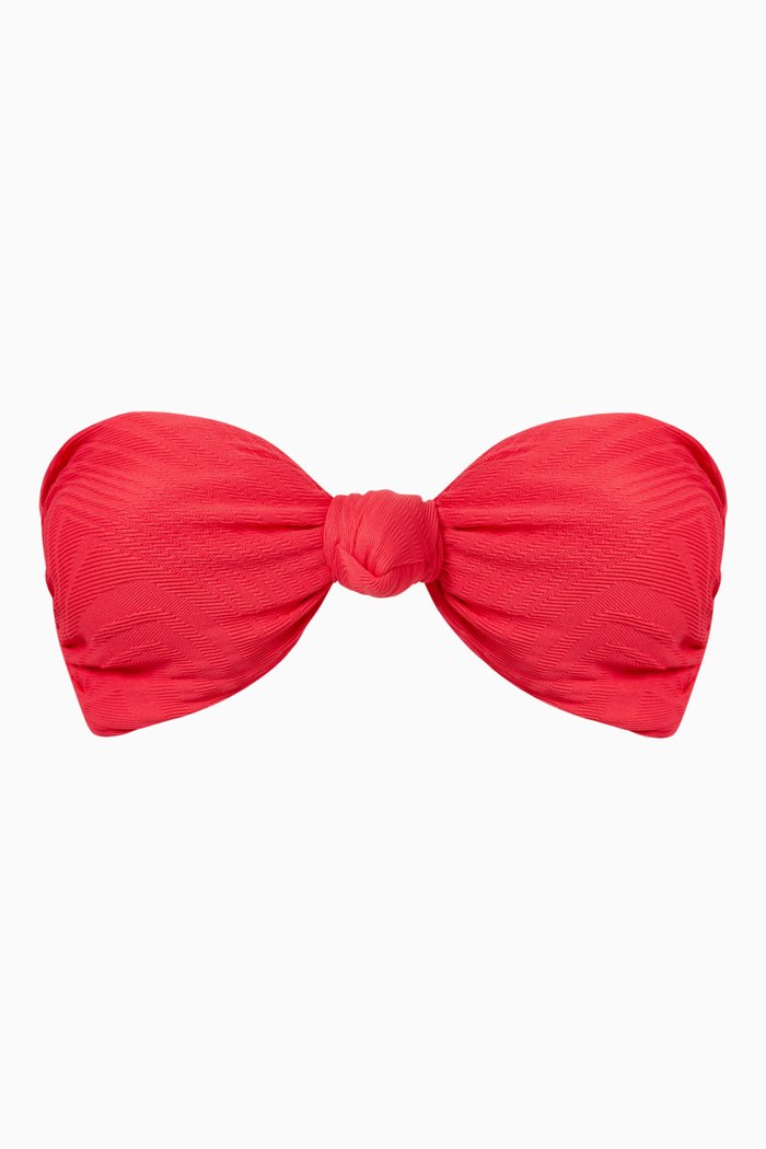 

Hunter Bikini Top in Textured Lycra, Pink