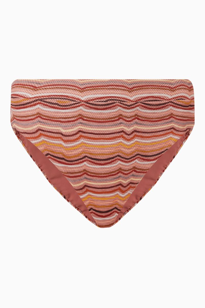 

Hubert Bikini Bottom in Textured Lycra, Multicolour