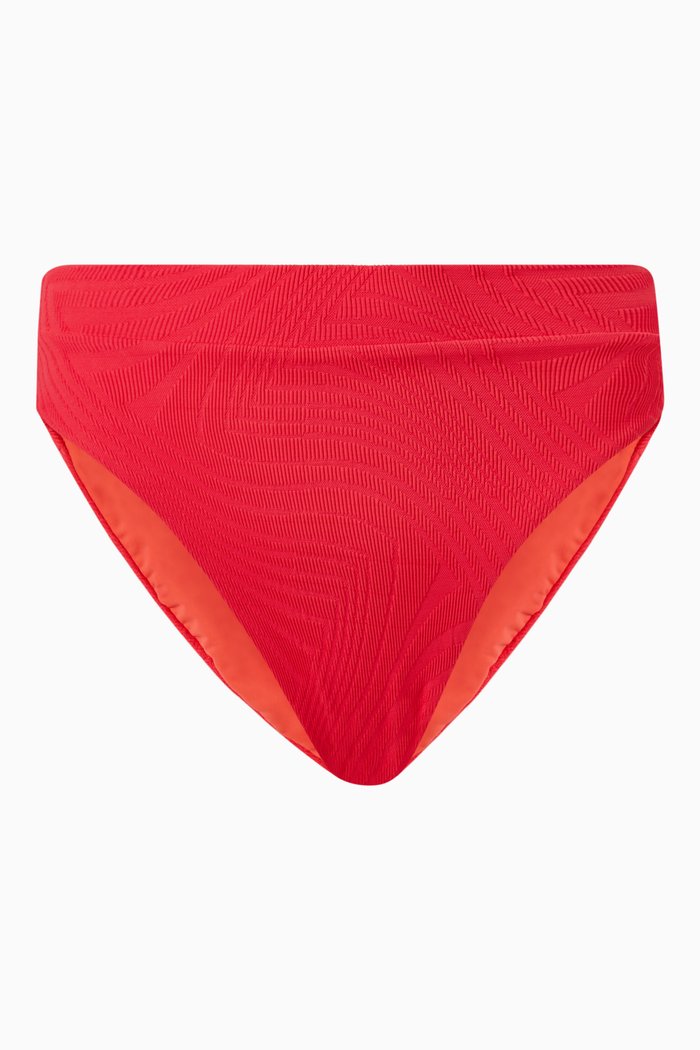

Hubert Bikini Bottom in Textured Lycra, Pink
