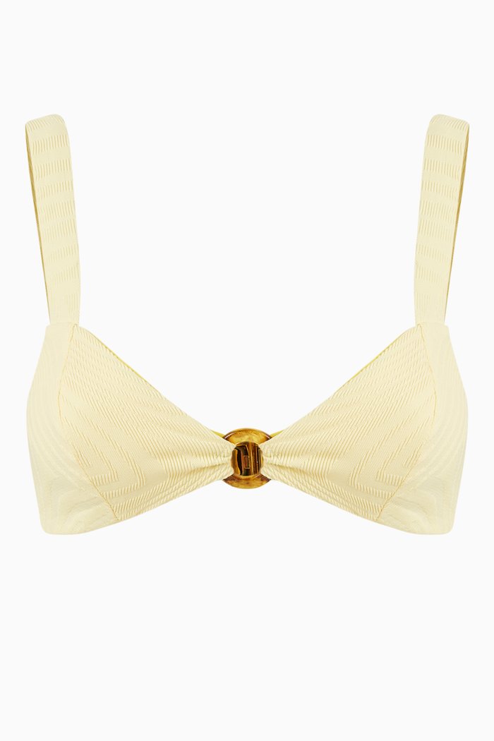 

Abraham Bikini Top in Textured Lycra, Neutral