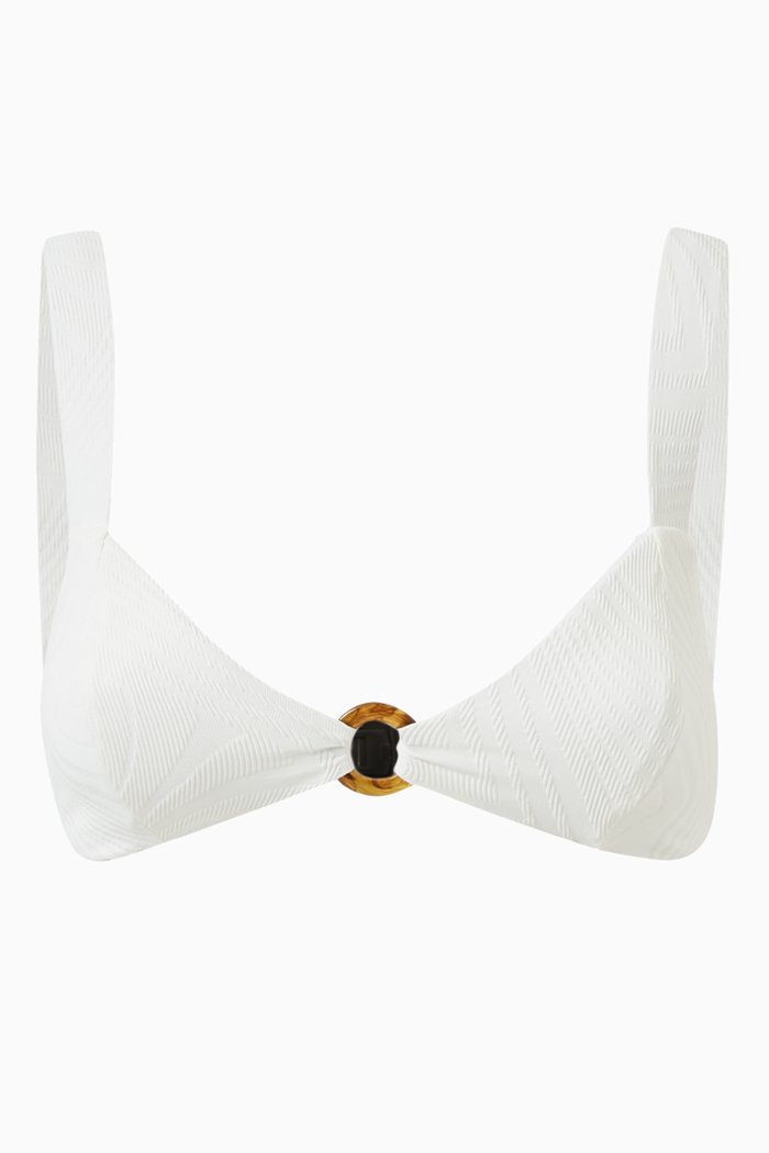 

Abraham Bikini Top in Textured Lycra, Neutral