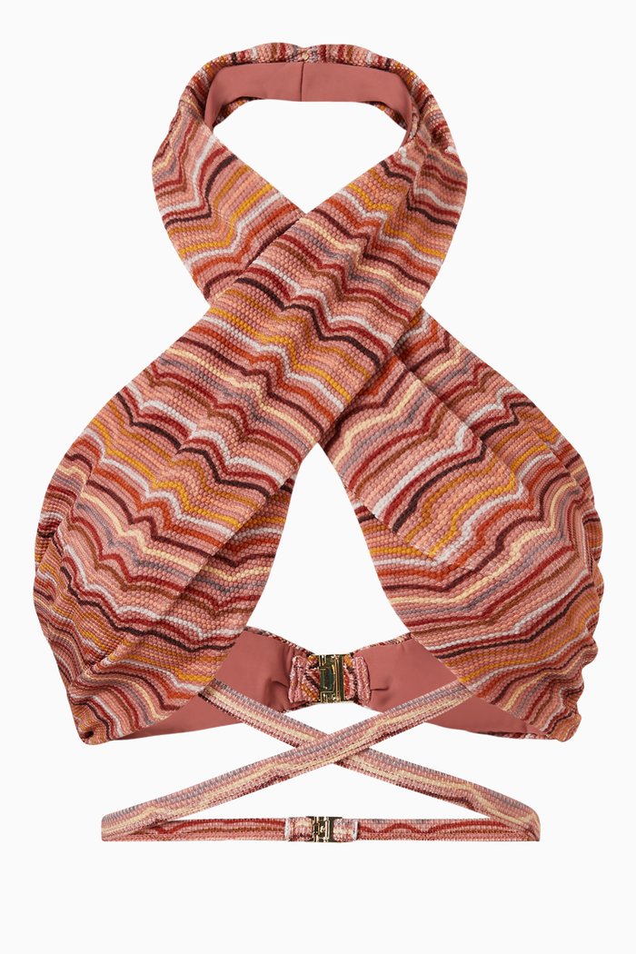 

Lucian Bikini Top in Textured Lycra, Multicolour