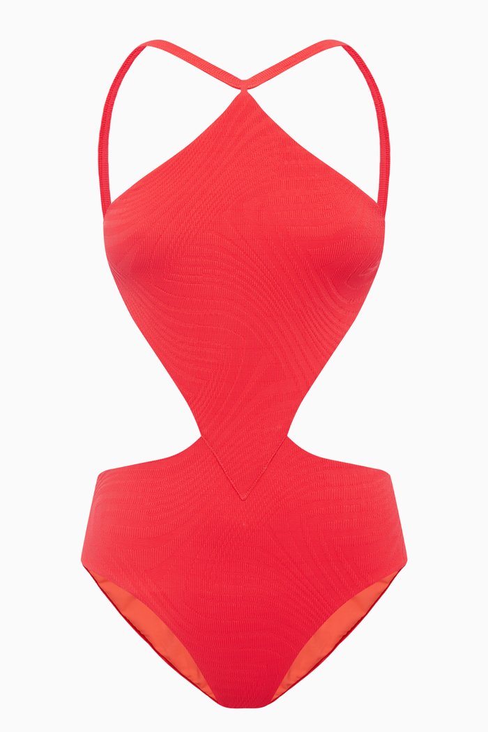 

Sabath Bikini in Textured Lycra, Pink