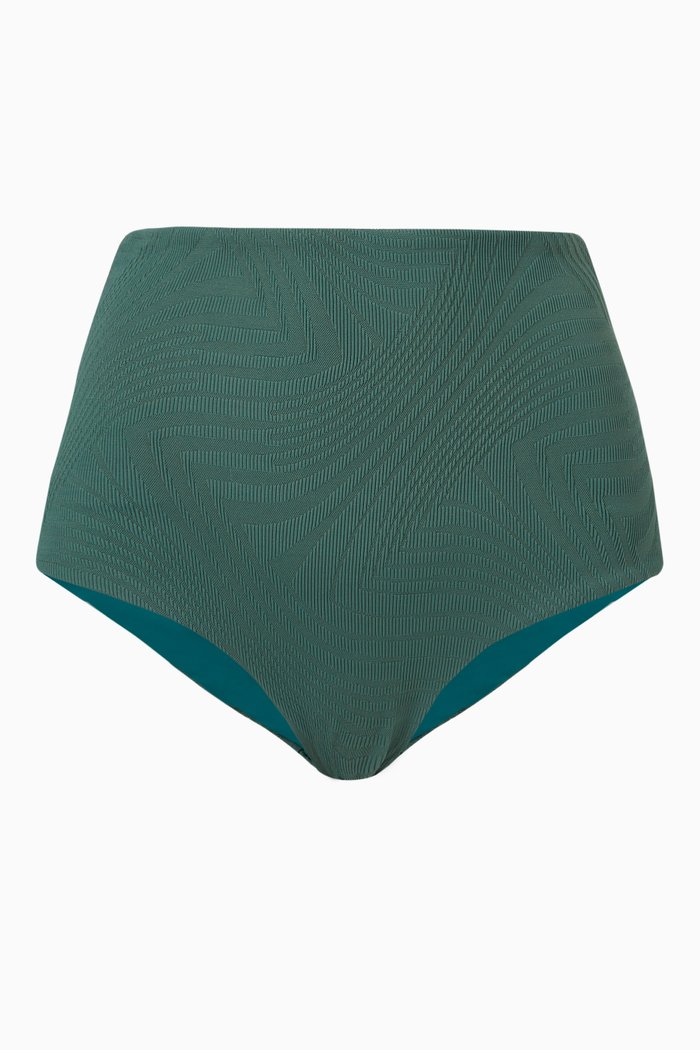

Marco Bikini Bottoms in Textured Lycra, Green