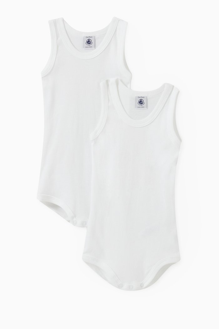 

Jersey Bodysuit Set in Cotton, White