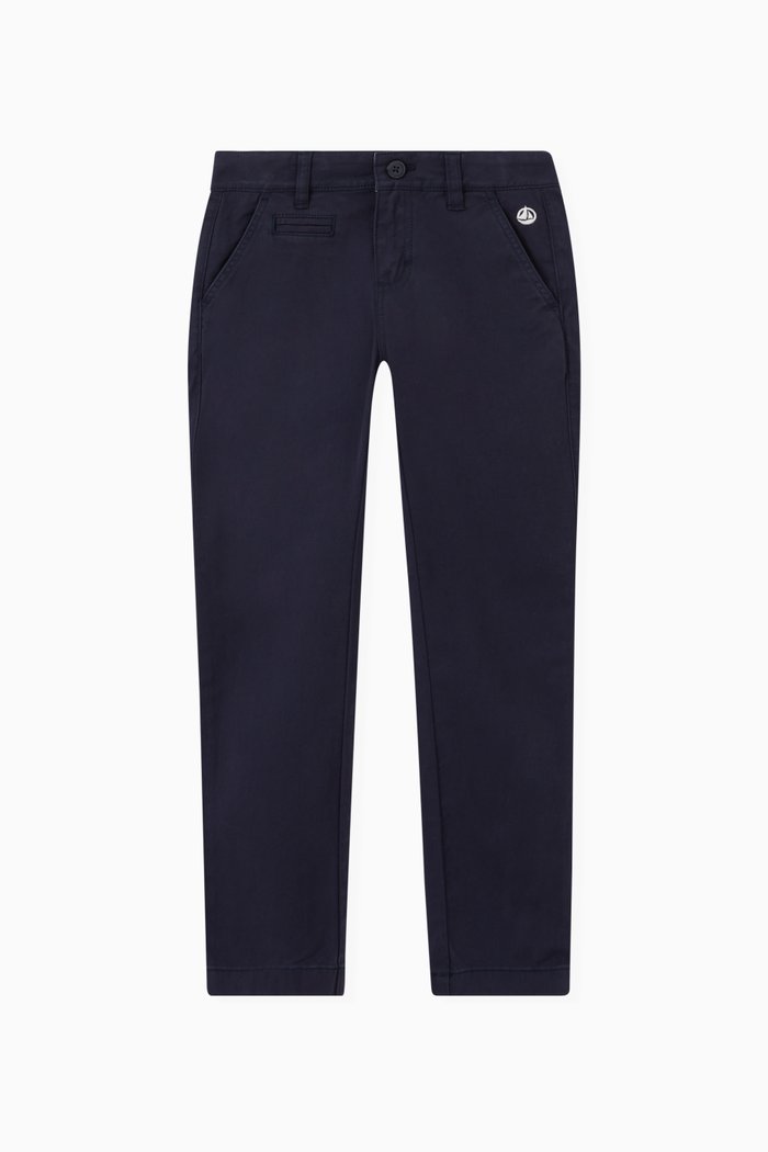 

Chino Pants in Stretch Cotton Gabardine, Blue