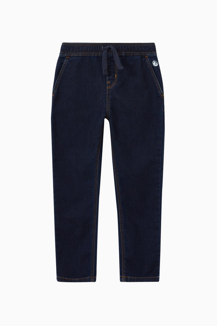 

Denim Pants in Fleece Cotton, Blue