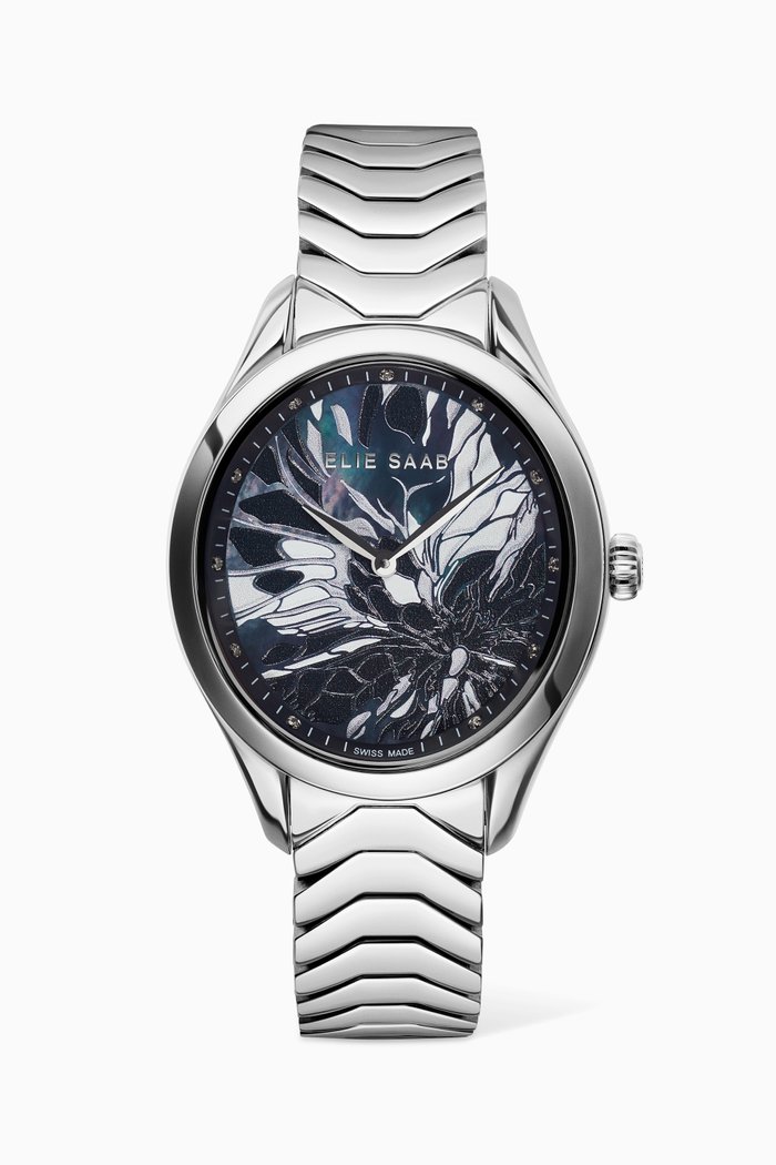 

Mystère D'Elie Diamond Quartz Watch, 32mm, Silver