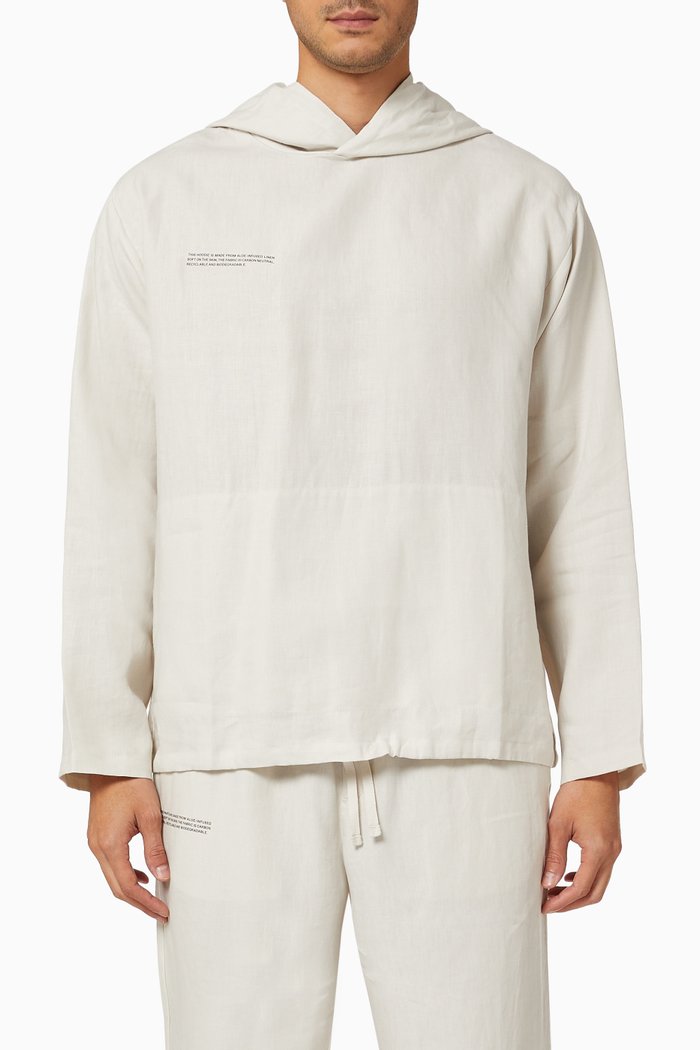 

Lightweight Aloe Linen Hoodie, Grey