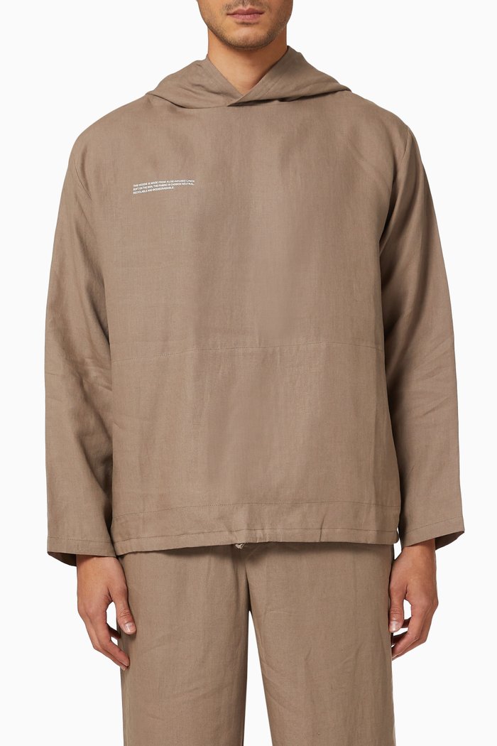 

Lightweight Aloe Linen Hoodie, Neutral
