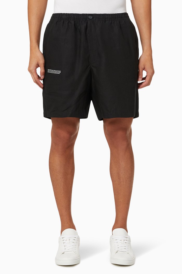 

Lightweight Aloe Linen Shorts, Black