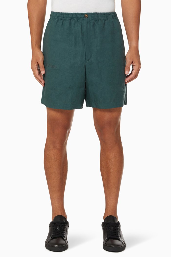 

Lightweight Aloe Linen Shorts, Green