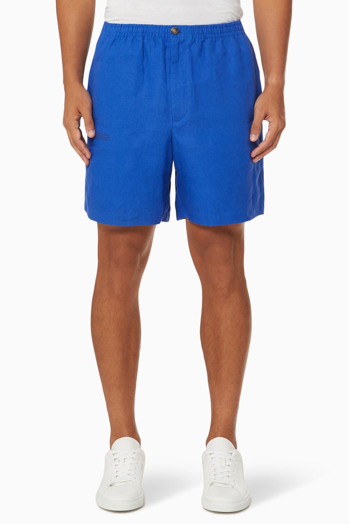

Lightweight Aloe Linen Shorts, Blue