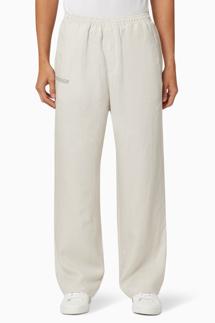 Lightweight Aloe Linen Wide Leg Pants, Grey