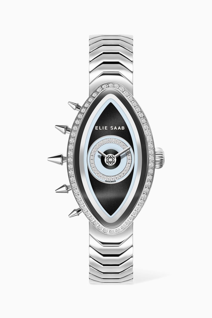 

Eayan Watch with Diamonds, 23 x 40mm, Silver